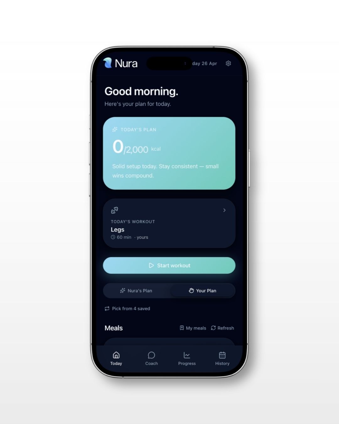 Fully customisable fitness & nutrition dashboard built around you.